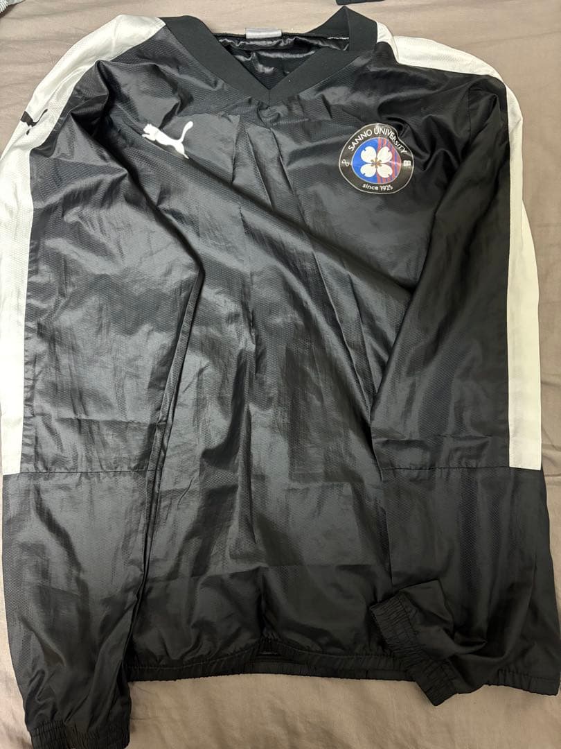 産業能率大学 サッカー部 ピステ 上下 XL L PUMA 黒 ウォーマーセット