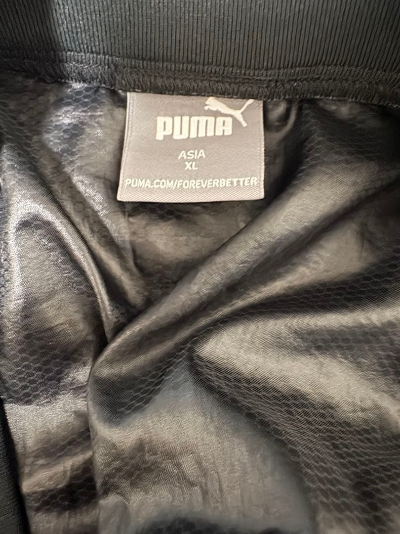 産業能率大学 サッカー部 ピステ 上下 XL L PUMA 黒 ウォーマーセット