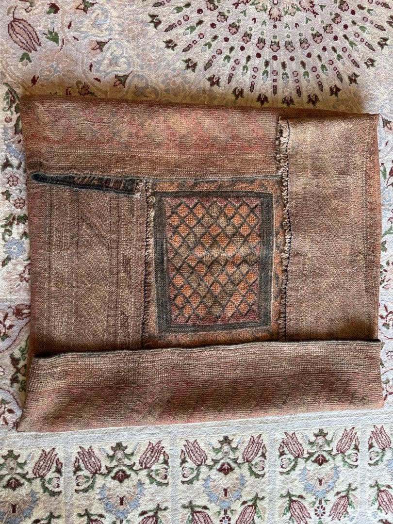 ペルシャ 手作り マシュワニ ヴィンテージ ラグ キリム105cmX 126cm