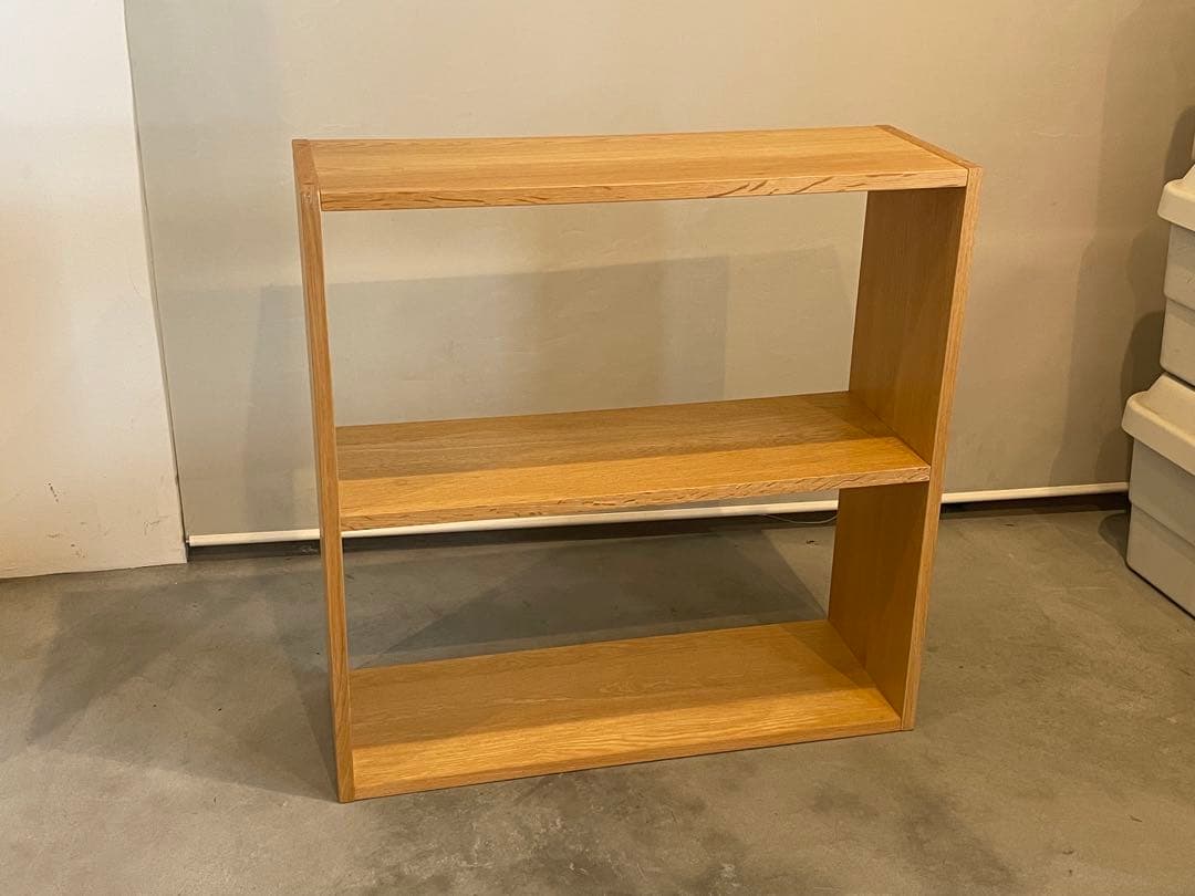無印良品 スタッキングシェルフ 2段 ワイド オーク材 MUJI 本棚