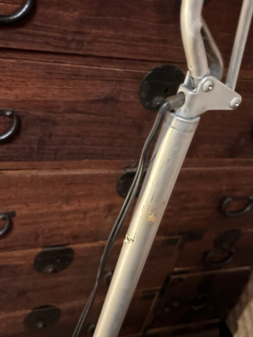 【廃盤】無印良品 MUJI アルミフロアライト 電球付ヴィンテージスタンドライト