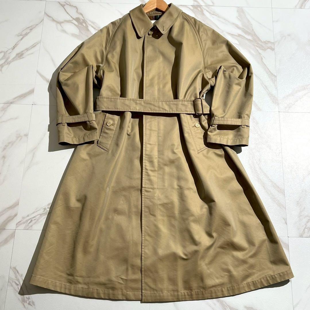 美品✨23AW ジムフレックス ベルテッド バルマカーンコート チェック L