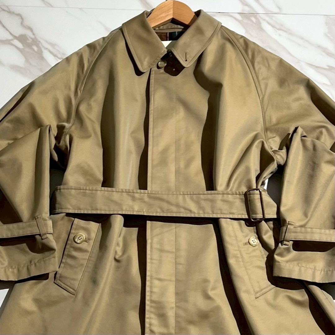 美品✨23AW ジムフレックス ベルテッド バルマカーンコート チェック L