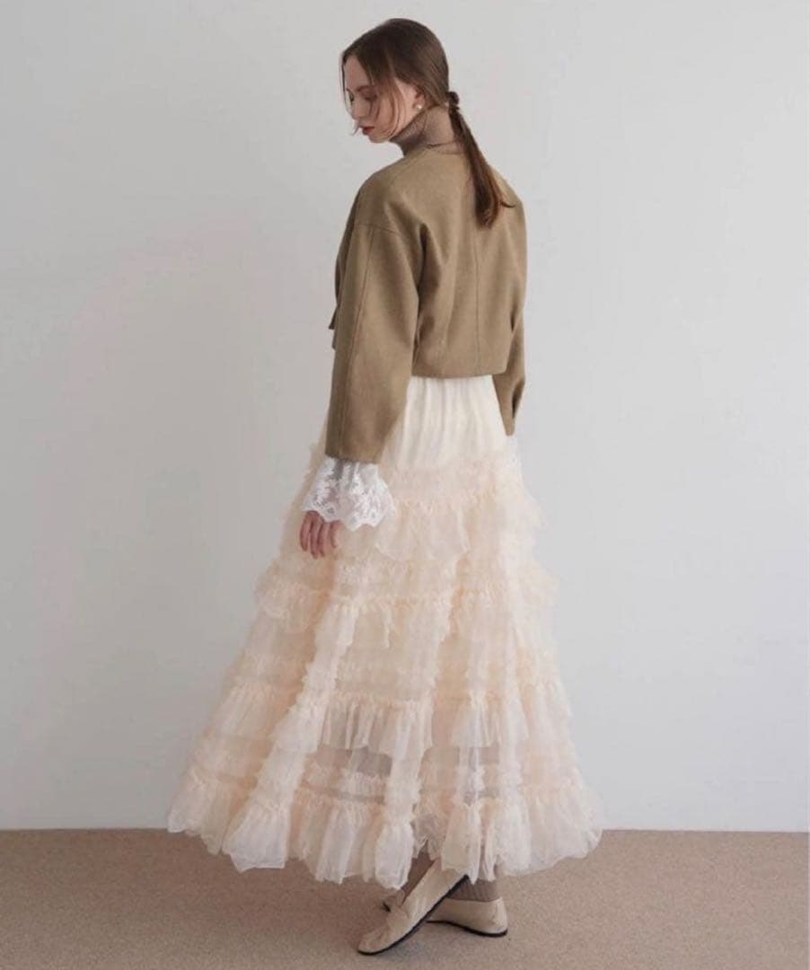 Acka. tulle long skirt size0 新品タグ付き