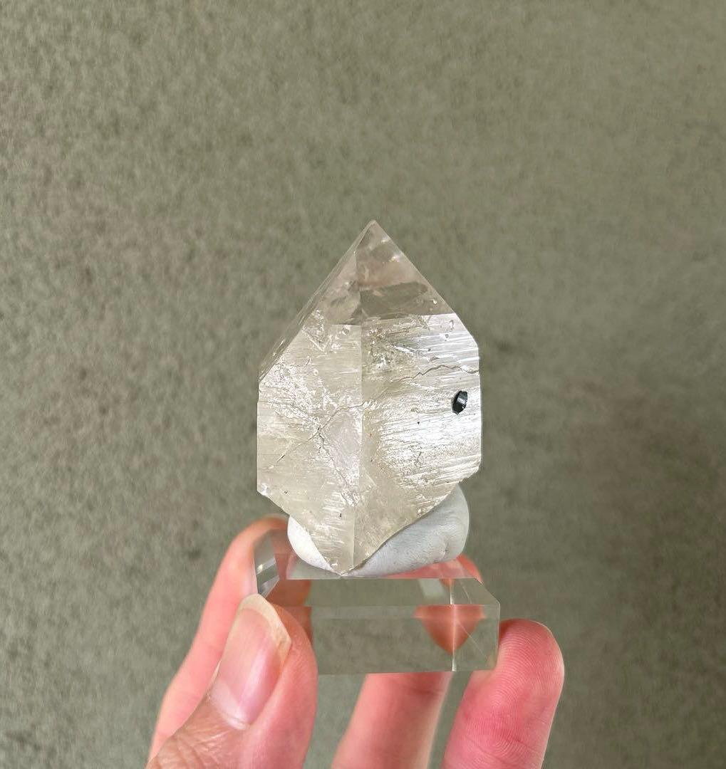 希少産地 ノルウェー産 水晶 ポイント アナテース共生