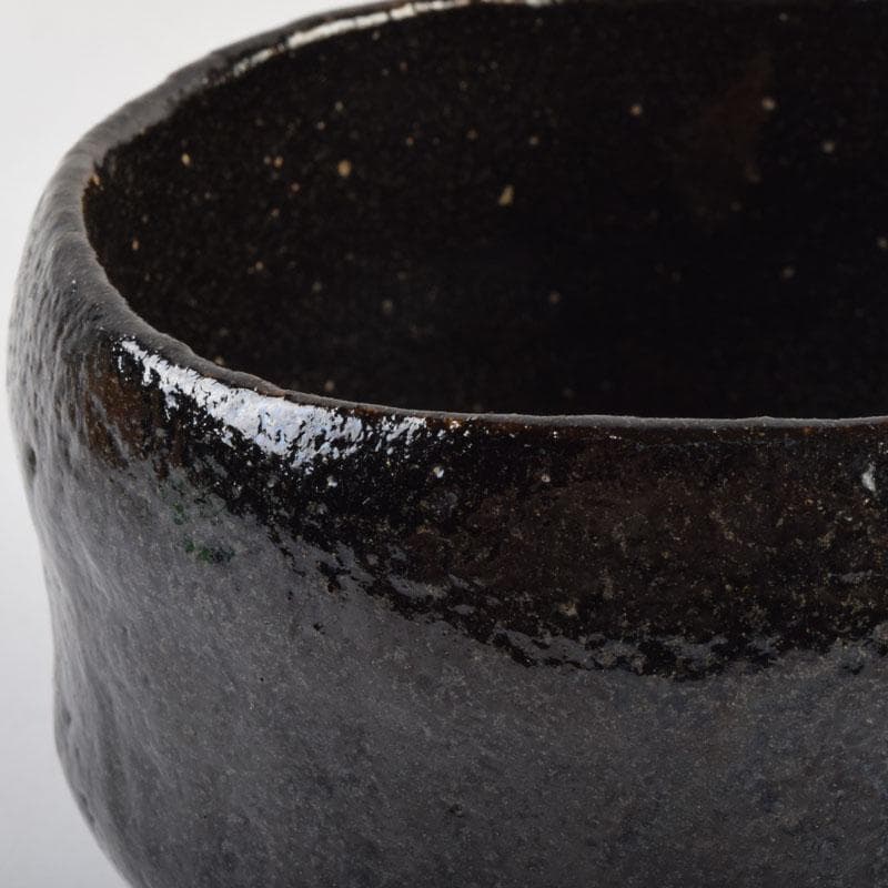 茶道具　楽吉左衛門　黒楽茶碗　時代箱付　V　9146