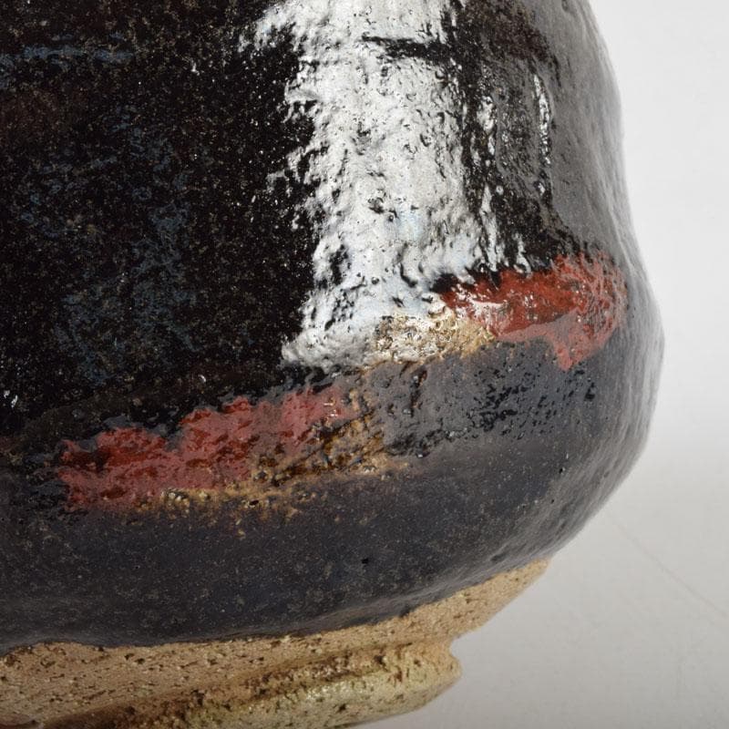 茶道具　楽吉左衛門　黒楽茶碗　時代箱付　V　9146