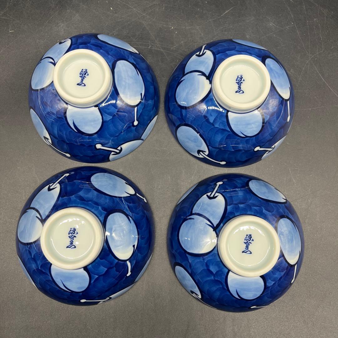⭐️未使用品⭐️有田焼 源右衛門 プルーン紋　飯碗　茶碗　ご飯茶碗　4客セット