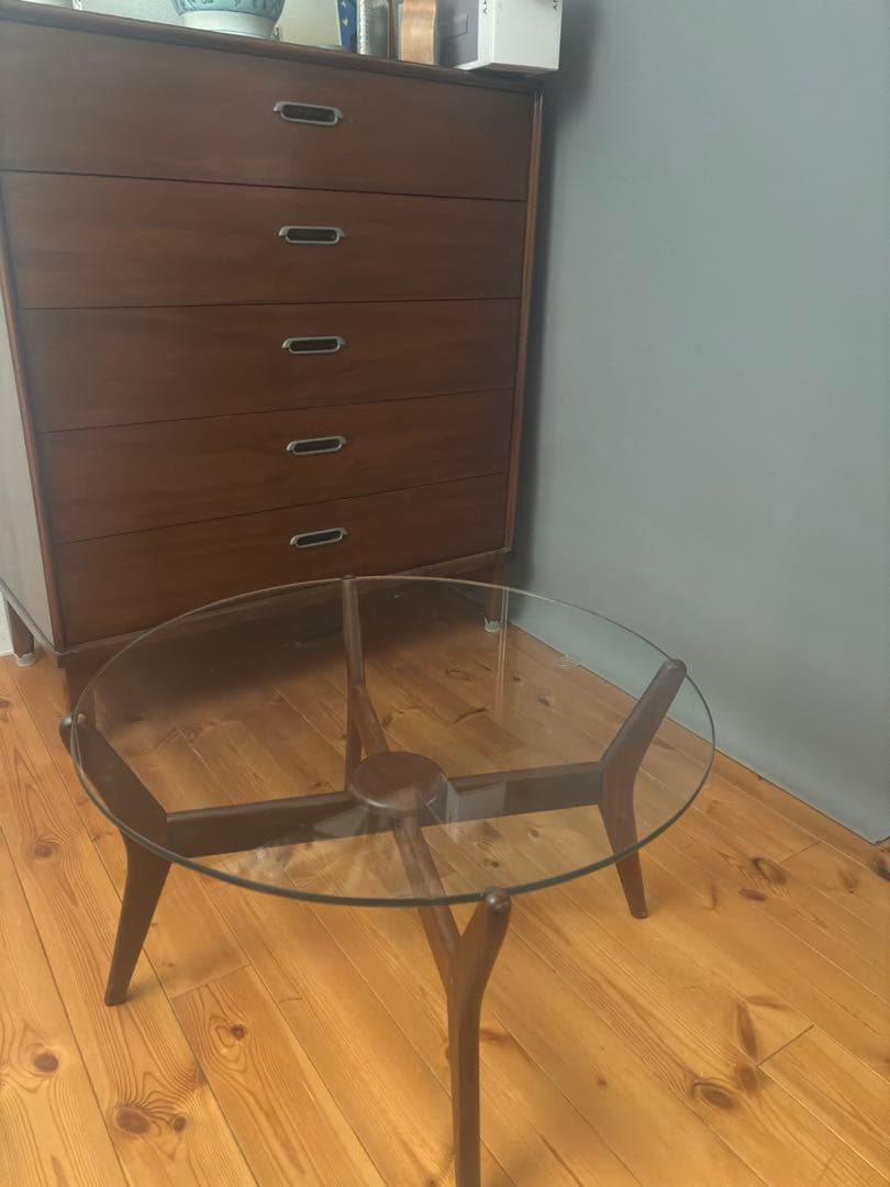 ［引取り限定] チーク　ラウンドテーブル