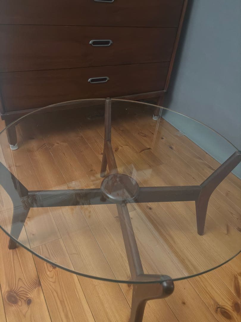 ［引取り限定] チーク　ラウンドテーブル