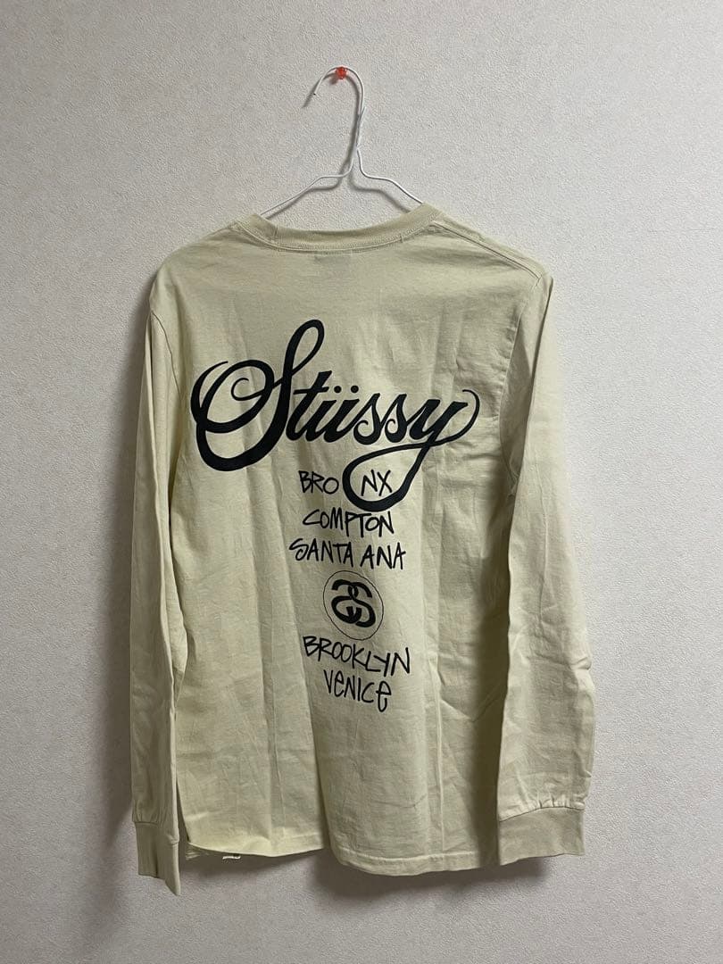 【翌日発送！新品！】Stussy ロングTシャツ クリーム色