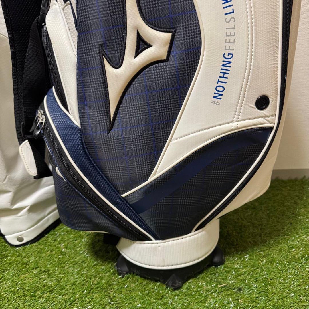 MIZUNO ミズノ キャディバッグ ゴルフバック タータンチェック フード付き