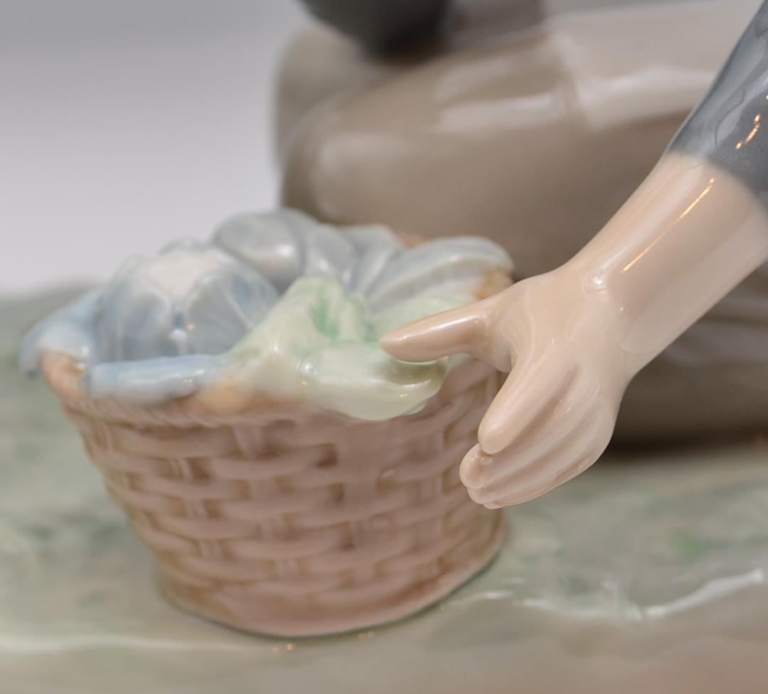 アヒルのエサやり　＃4849　★リヤドロ　スペイン　ポーセリン　光沢仕上げ　絶版