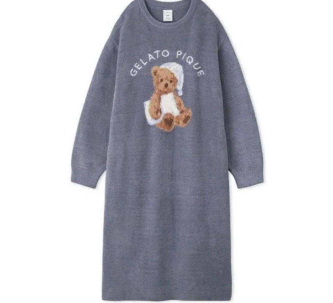 【新品・未使用】ジェラピケ　GOOD NIGHT BEAR ジャガードワンピース
