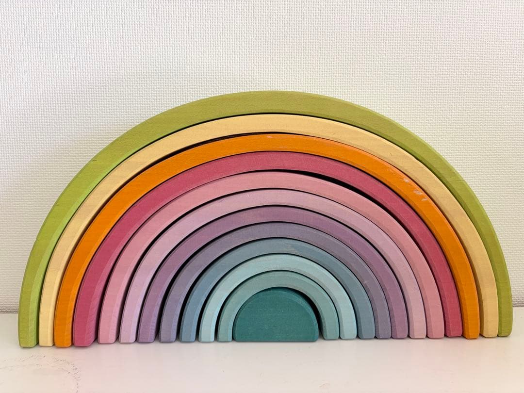 グリムス　アーチ　レインボー　パステル　積み木　知育玩具