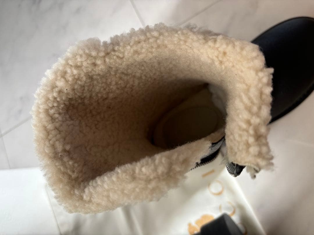 グッチ GUCCI ブーツ ムートンブーツ ムートン カーフレザー キッズ 32