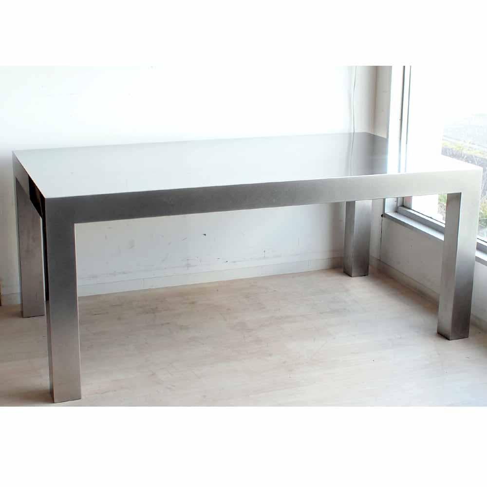 美品 トーヨーキッチンスタイル 銀嶺ステンレス ダイニングテーブルZR24173