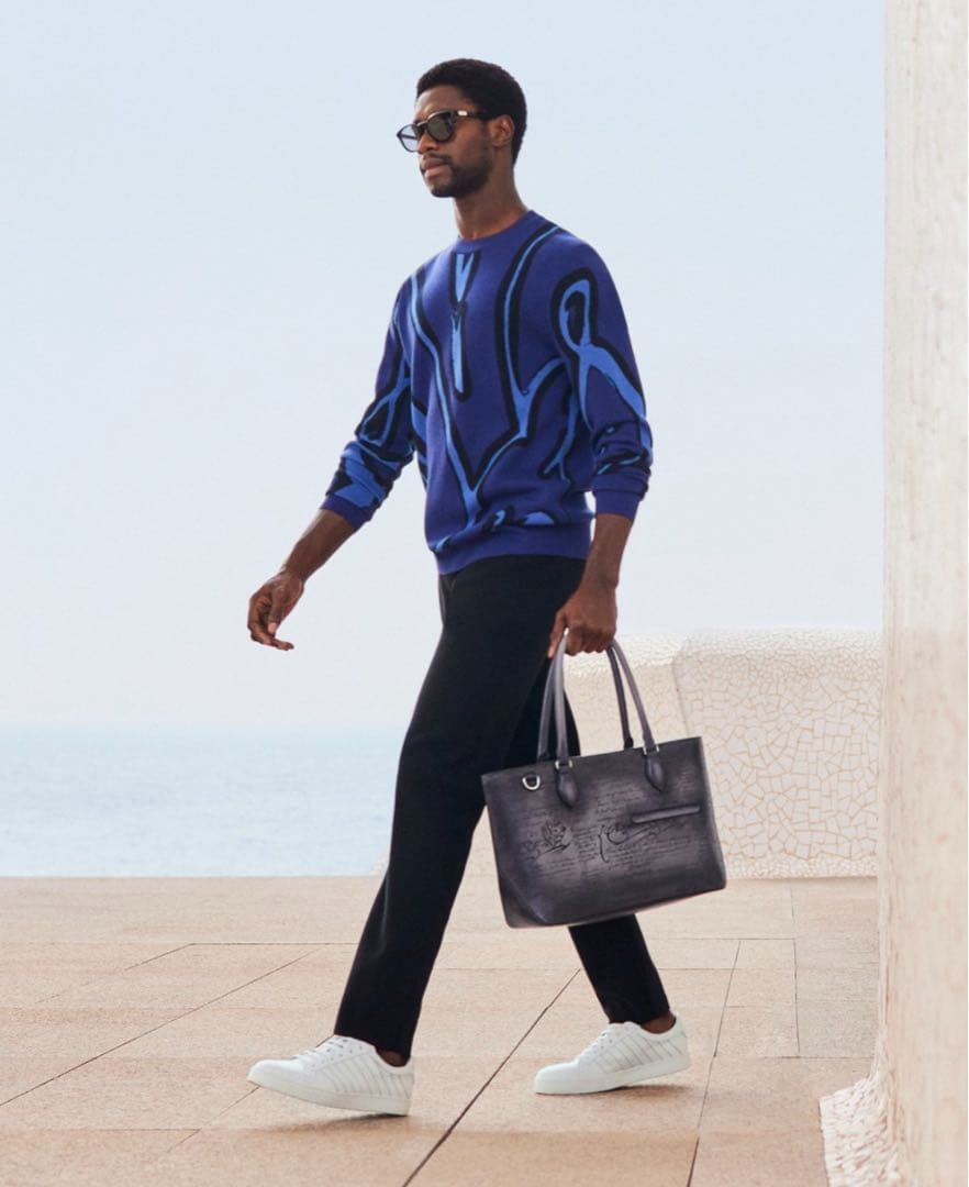 限定 定価49万円 ベルルッティ トゥジュールミニ スクリットレザートートバッグ