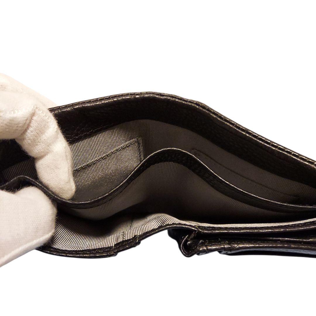 【ear】コンチョ 2つ折り財布 レザー 黒 コンパクト