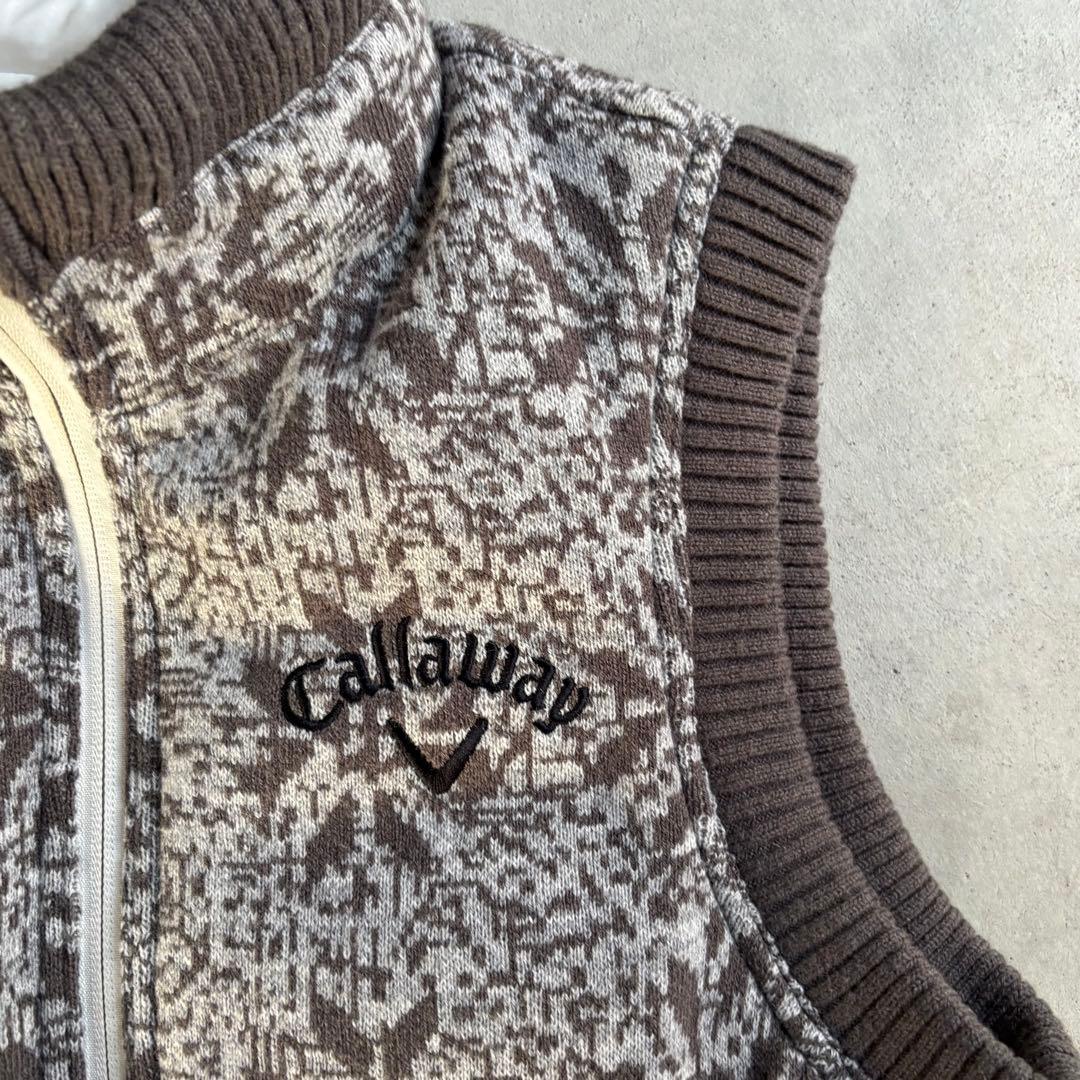 美品 キャロウェイ レッドレーベル ダウンベスト リバーシブル M