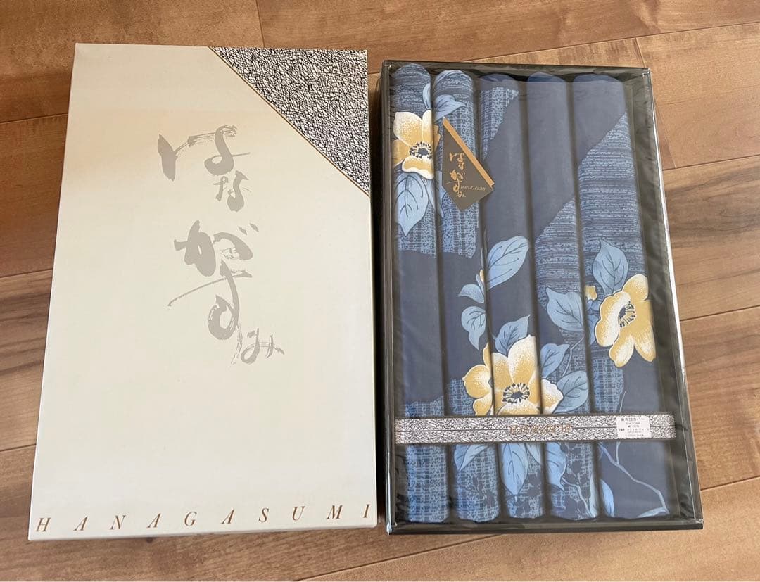 座布団カバー 花柄 青 黄色 はながすみ