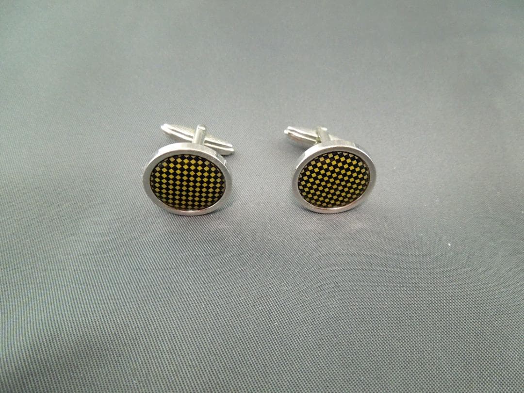 【美品・箱付き】　ダンヒル　ボードチェック　グリーン　カフス