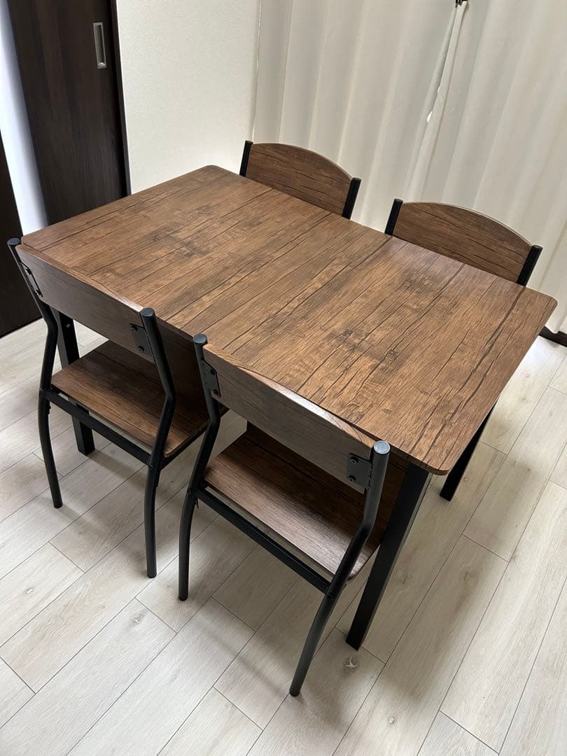 【岡山市】【直接お取引】ブラウン ダイニングチェア 4脚セット