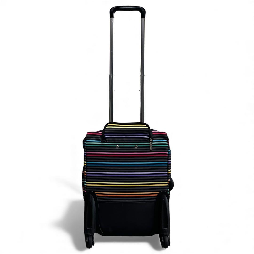 レア レスポートサック キャリーケース 4輪 マルチストライプ ブラック 旅行