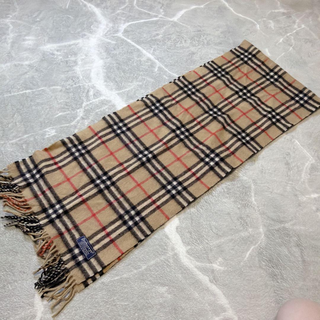 【美品】BURBERRY マフラー カシミヤ100% ノバチェック ベージュ
