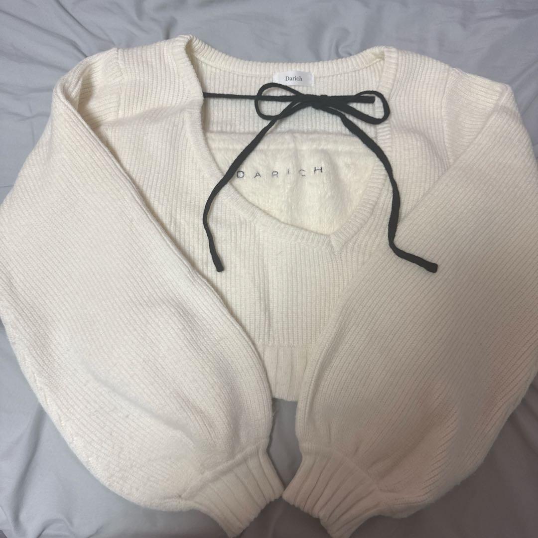 darich アシメレイヤードニットトップス