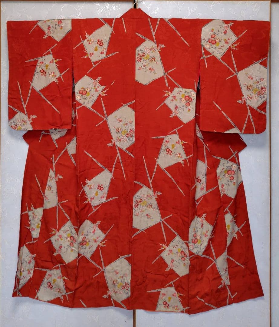 RK331アンティーク子供着物ジュニアサイズ着丈144センチ裄丈63正絹美品