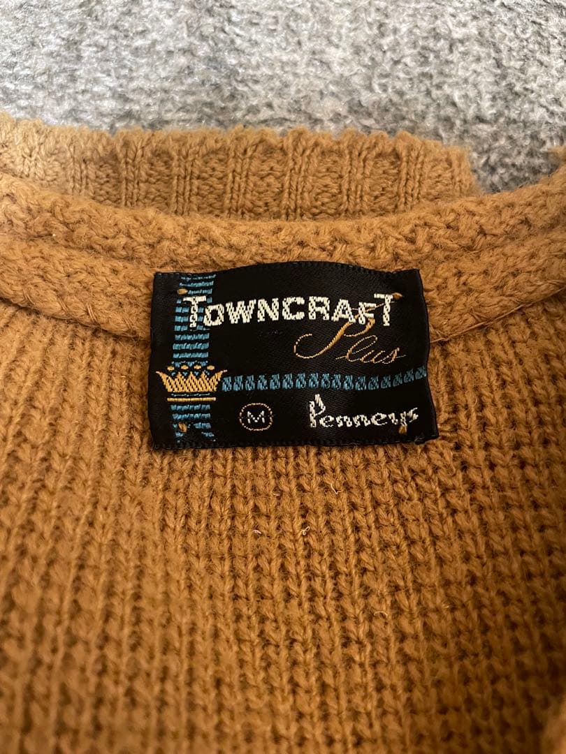 60s Towncraft Penneysマスタード アメリカ製 カーディガン