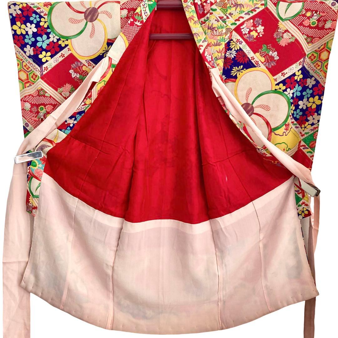 レトロ　アンティーク　女の子　子供着物　3歳　七五三　大正ロマン