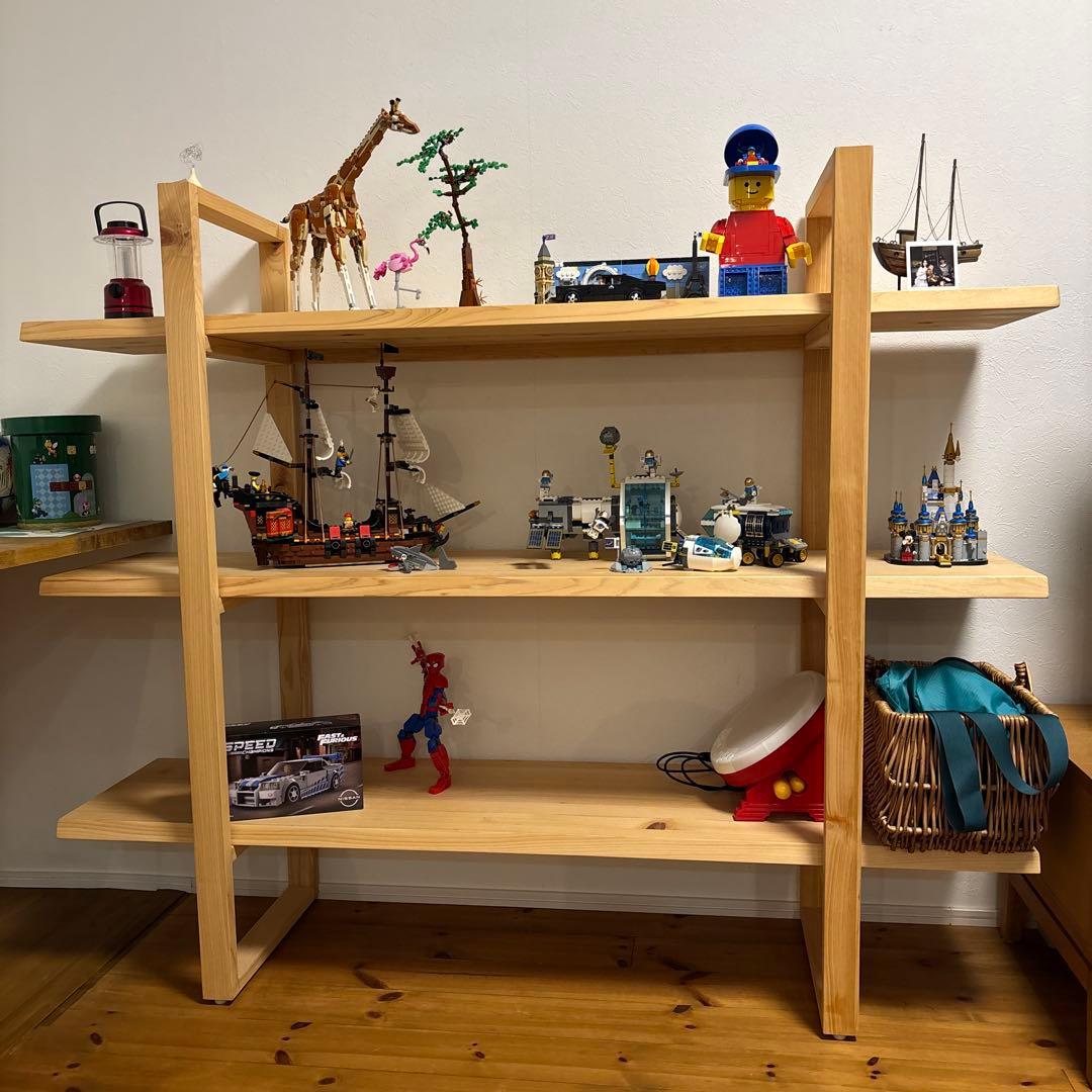 ヒノキ材　飾り棚　　爽150フリーラック