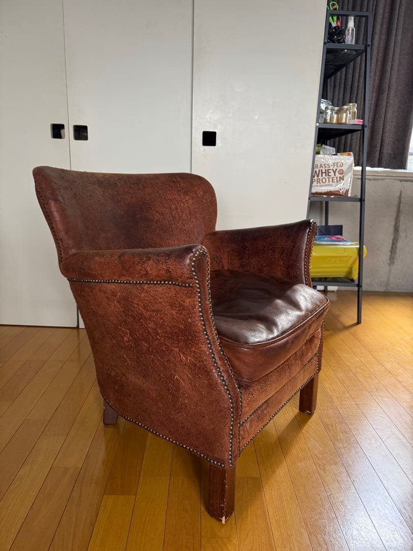 本革 プロフェッサーアームチェア　一人掛け　RH レストレーションハードウェア