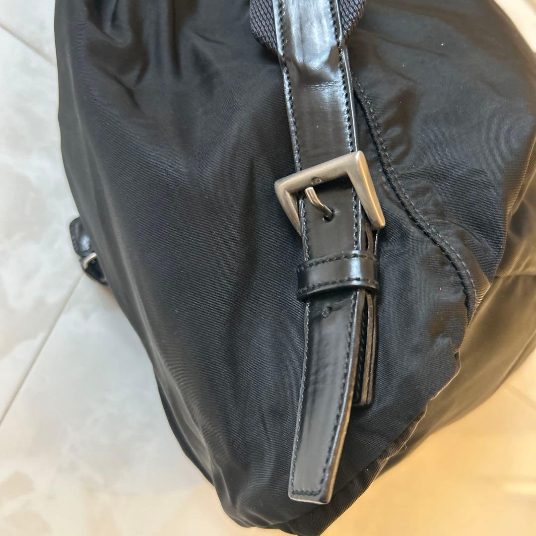 PRADA ブラック ナイロン バックパック　三角ロゴ