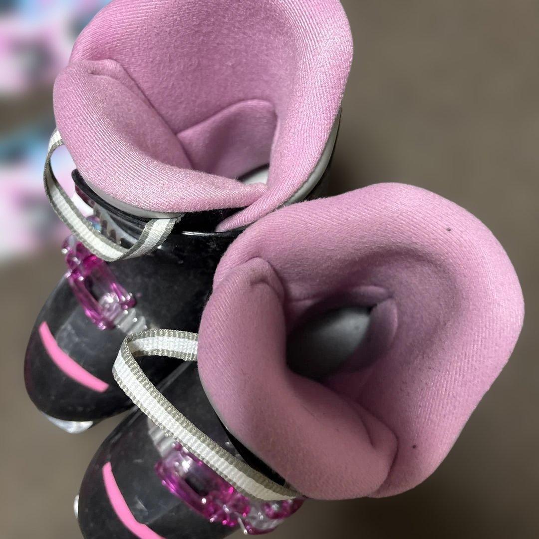 スキーセット ピンク ブラック130センチ　ブーツ24センチ