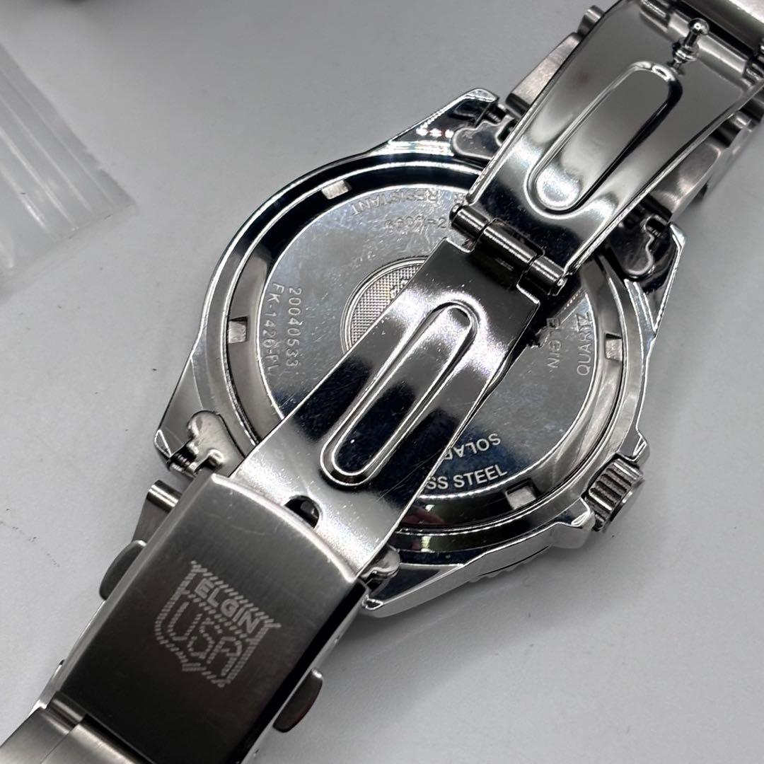 ELGIN ECO SOLAR DRIVE ソーラー腕時計 FK-1426-FL