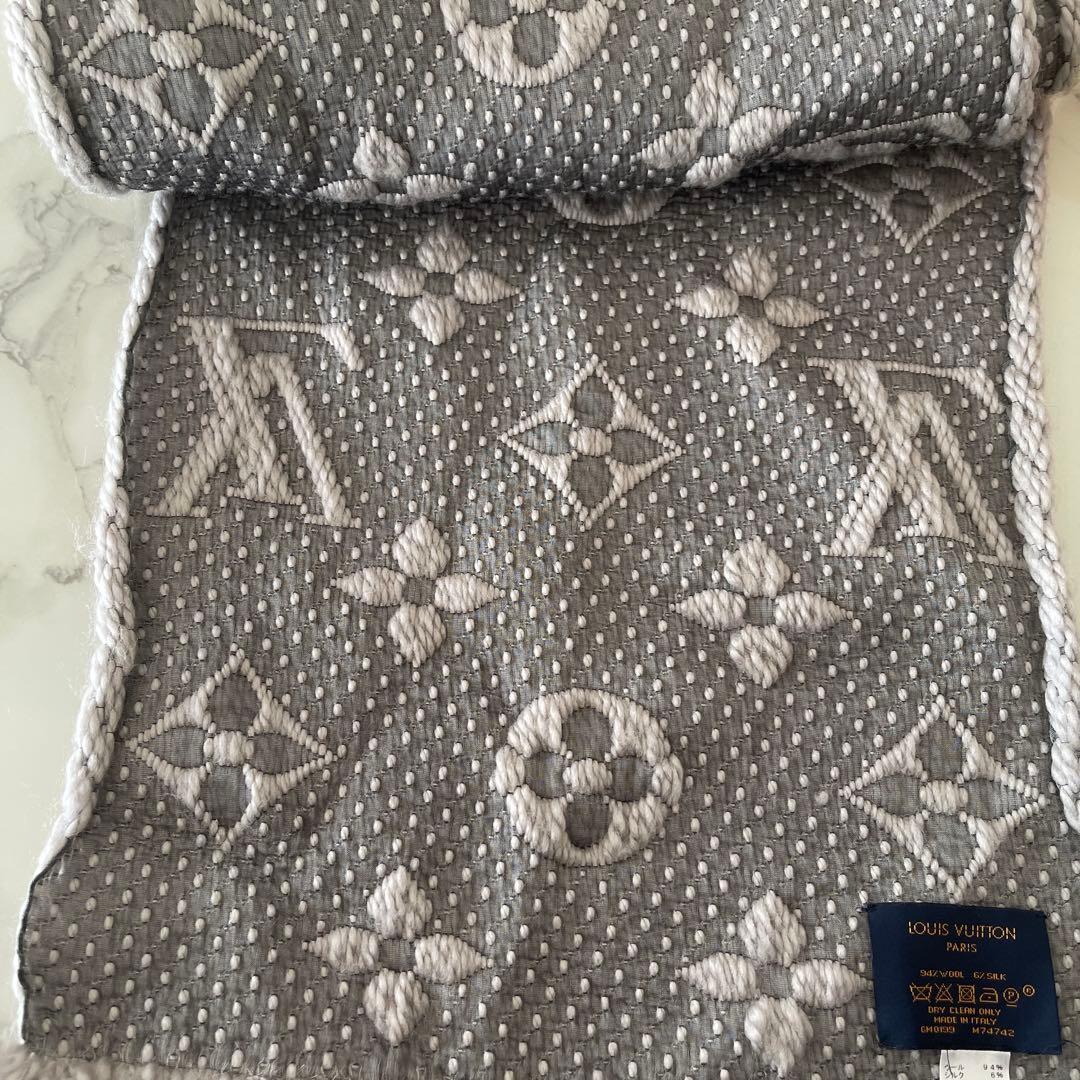 値下げLouis Vuitton グレー マフラー