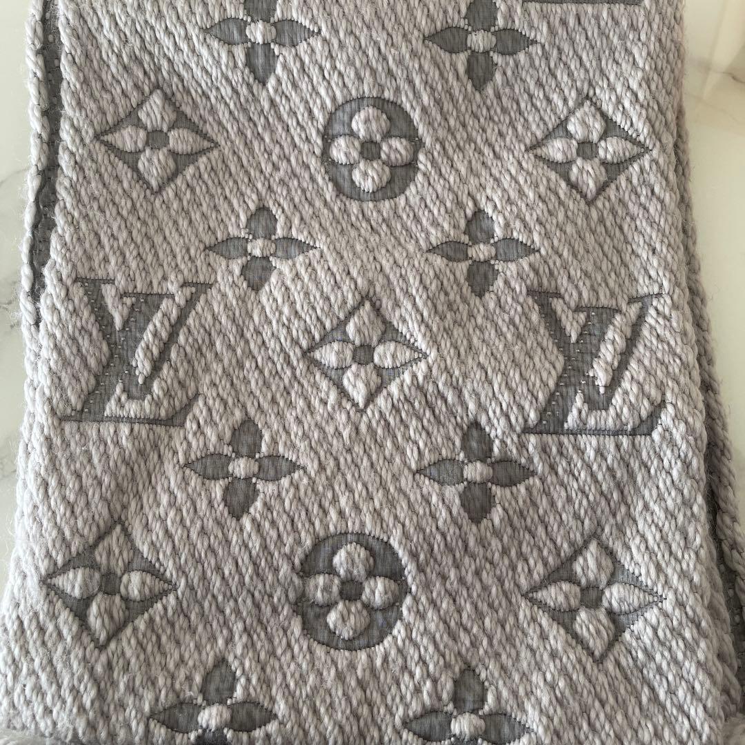 値下げLouis Vuitton グレー マフラー