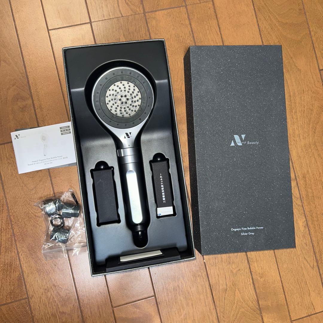 Noend シャワーヘッド シルバー メタリック仕上げ