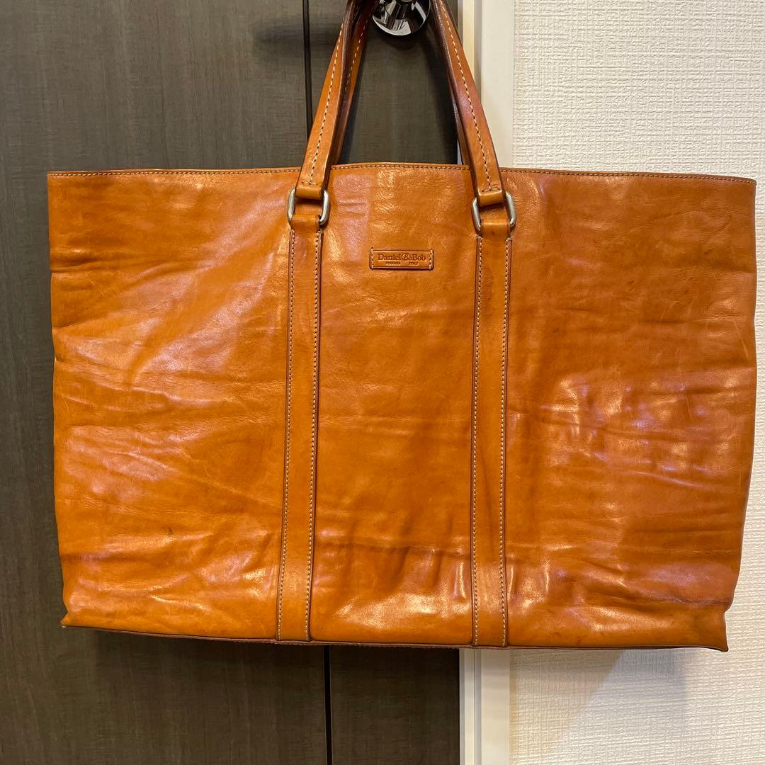 Daniel & Bob ブラウンレザートートバッグ