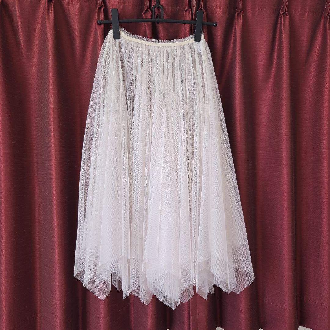 Yue チュールスカート サンドベージュ　 Mサイズ相当