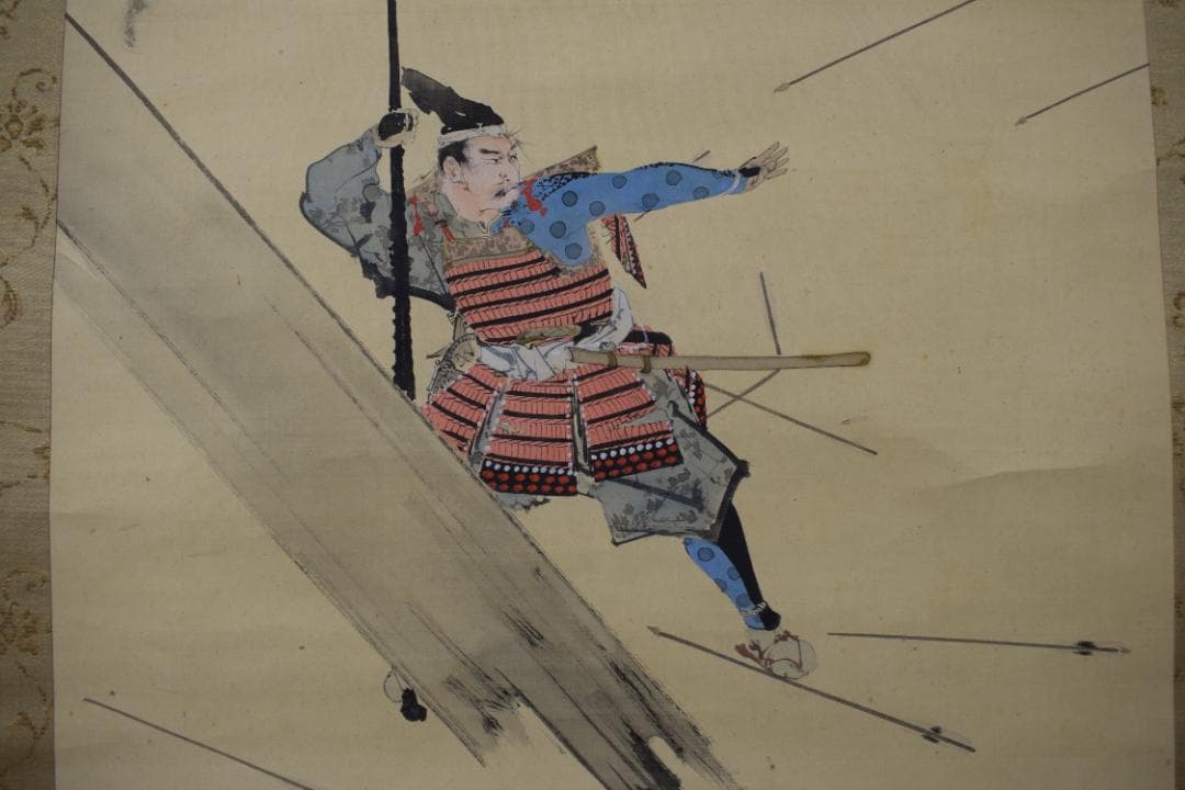 【真作】菊池容斎/武者絵/掛軸☆宝船☆Y-828　JM