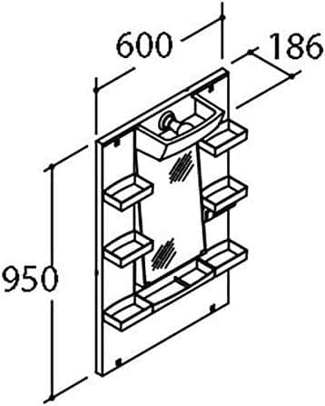 LIXIL 洗面化粧台 PVシリーズ 間口600mm ミラーキャビネット