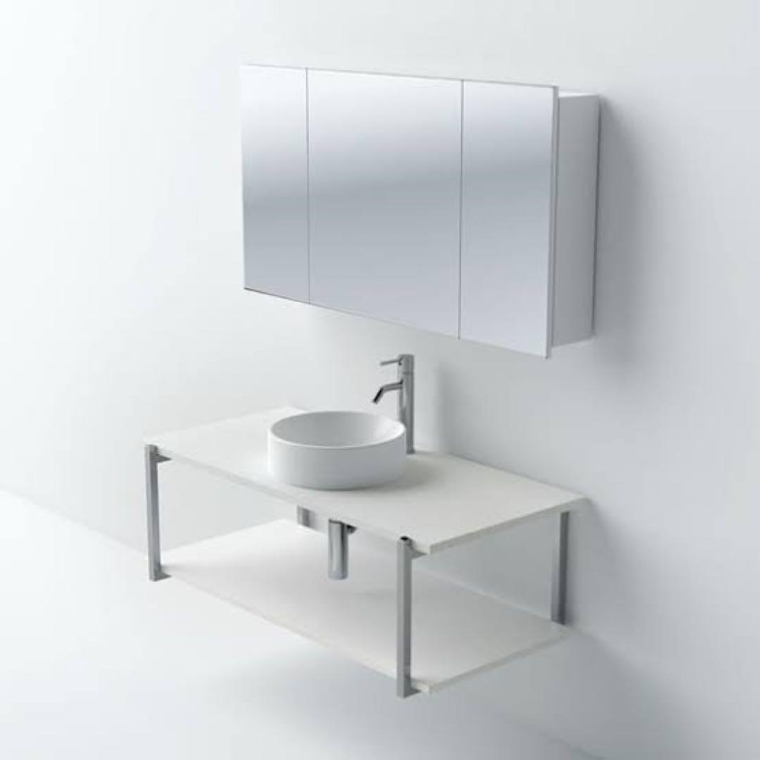 【早い者勝ち】ミラーキャビネット W600 (連結穴付) KAWAJUN