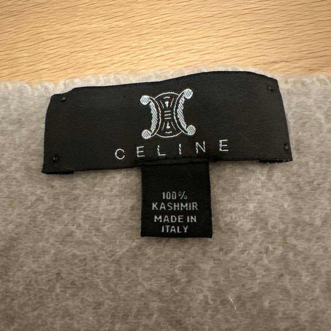 CELINE 100%カシミアマフラー ベージュ