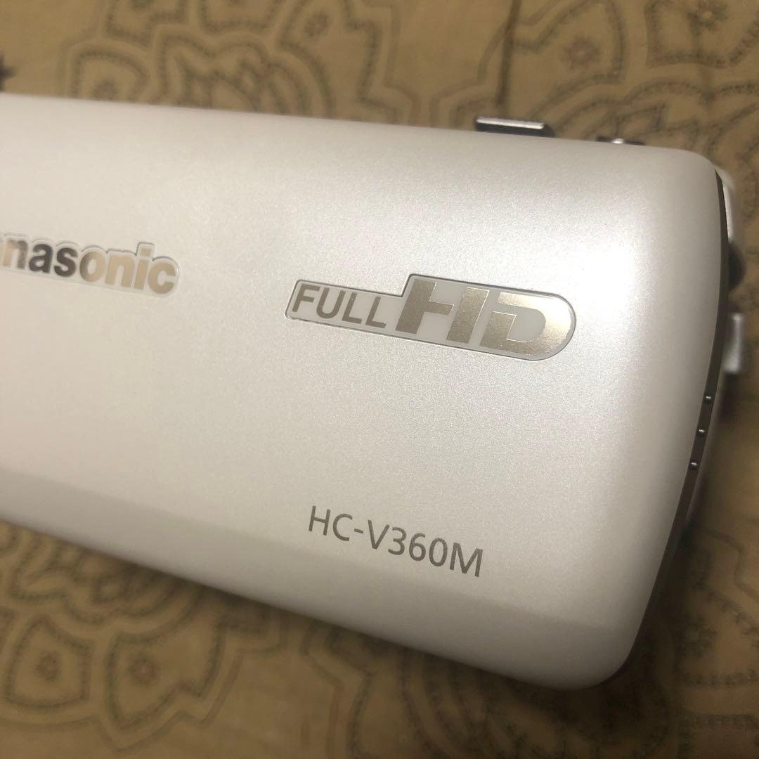 極美品 Panasonic HC-V360M ホワイト ビデオカメラ