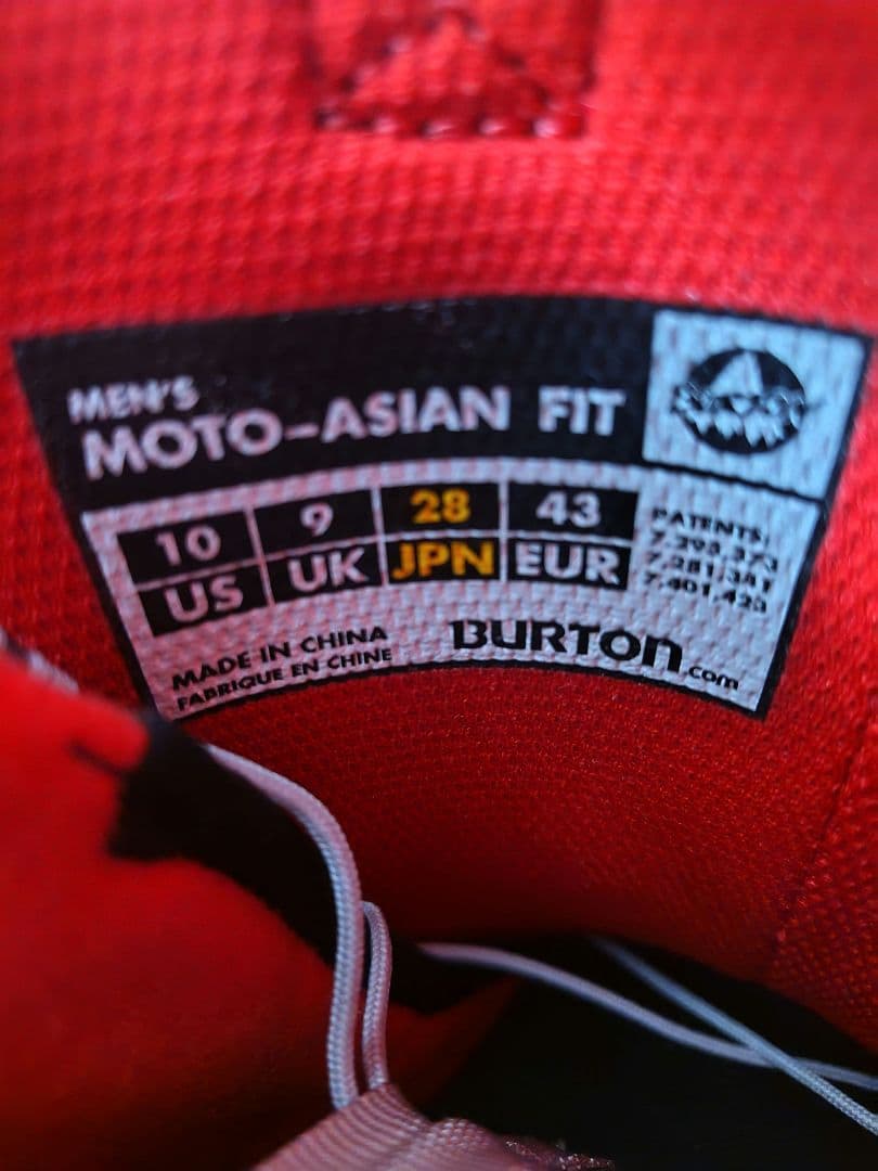 Burton スノーボードブーツ ブラック/レッド