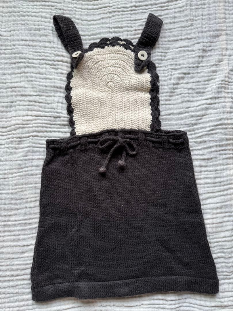 s*a様 Misha&Puff crescent pinafore 黒と白 スカ